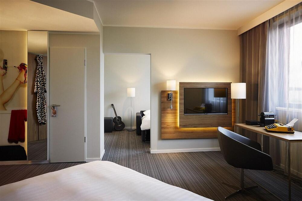 Foto de una habitación de Hotel Moxy Glasgow Merchant City