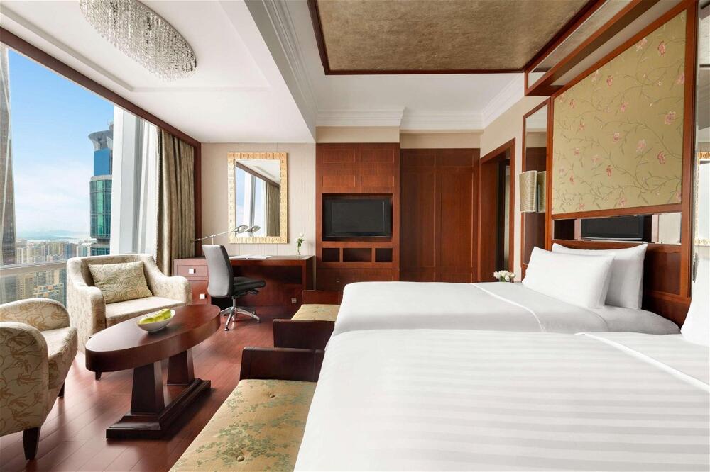 Foto de una habitación de Hotel Futian Shangri-La, Shenzhen,Near to Shenzhen Convention&amp;amp;Exhibition Centre, Futian Railway Station