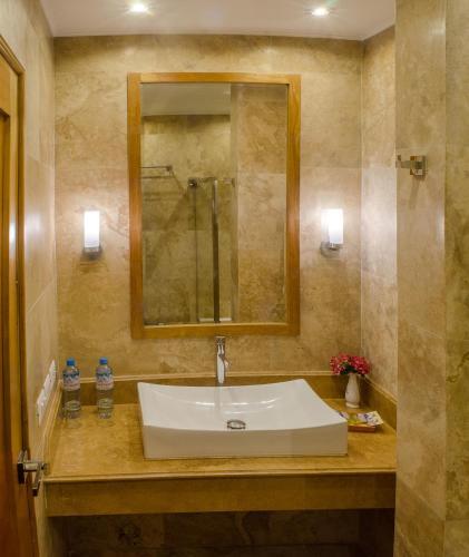 A luxurious hotel room, not directly related to Tera Patrick but symbolizing the high life