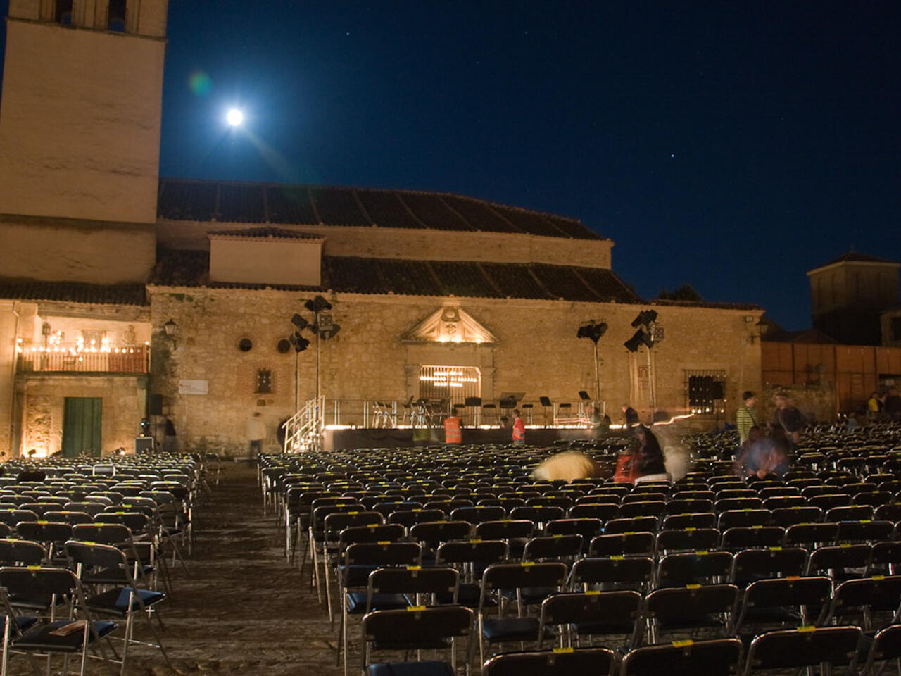 Fotografía de Pedraza de noche